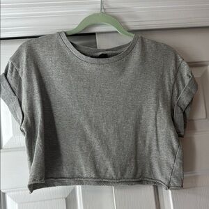 Top Shop Gray Women's Crop Top Tee Shirt